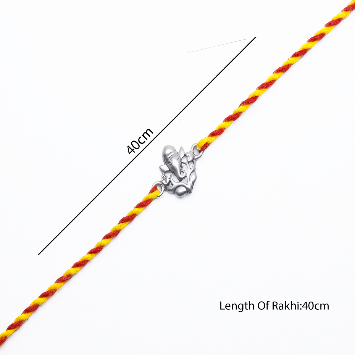 Shree Ganesha 925 Silver Rakhi for Brother