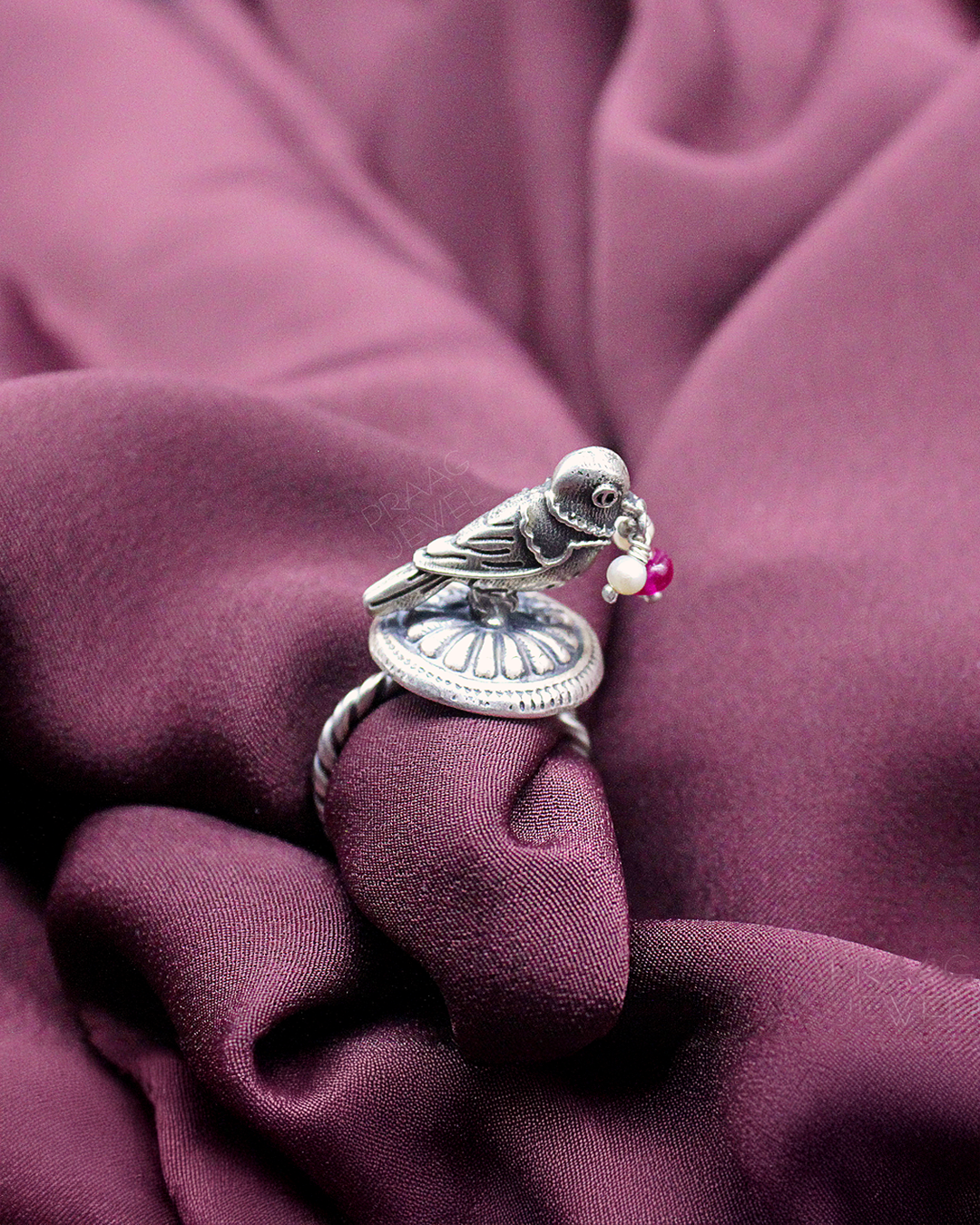Vihag 925 Silver Ring With Oxidized Polish