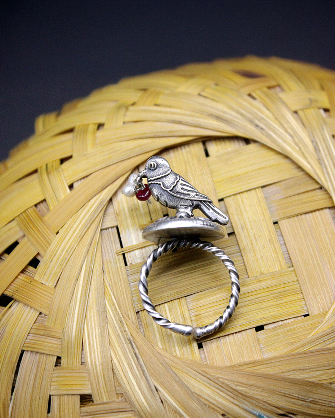 Vihag 925 Silver Ring With Oxidized Polish