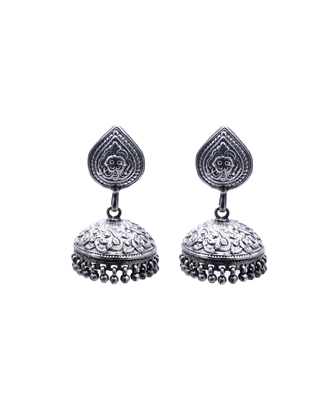 Madhuli 925 Silver Jhumka With Antique Polish