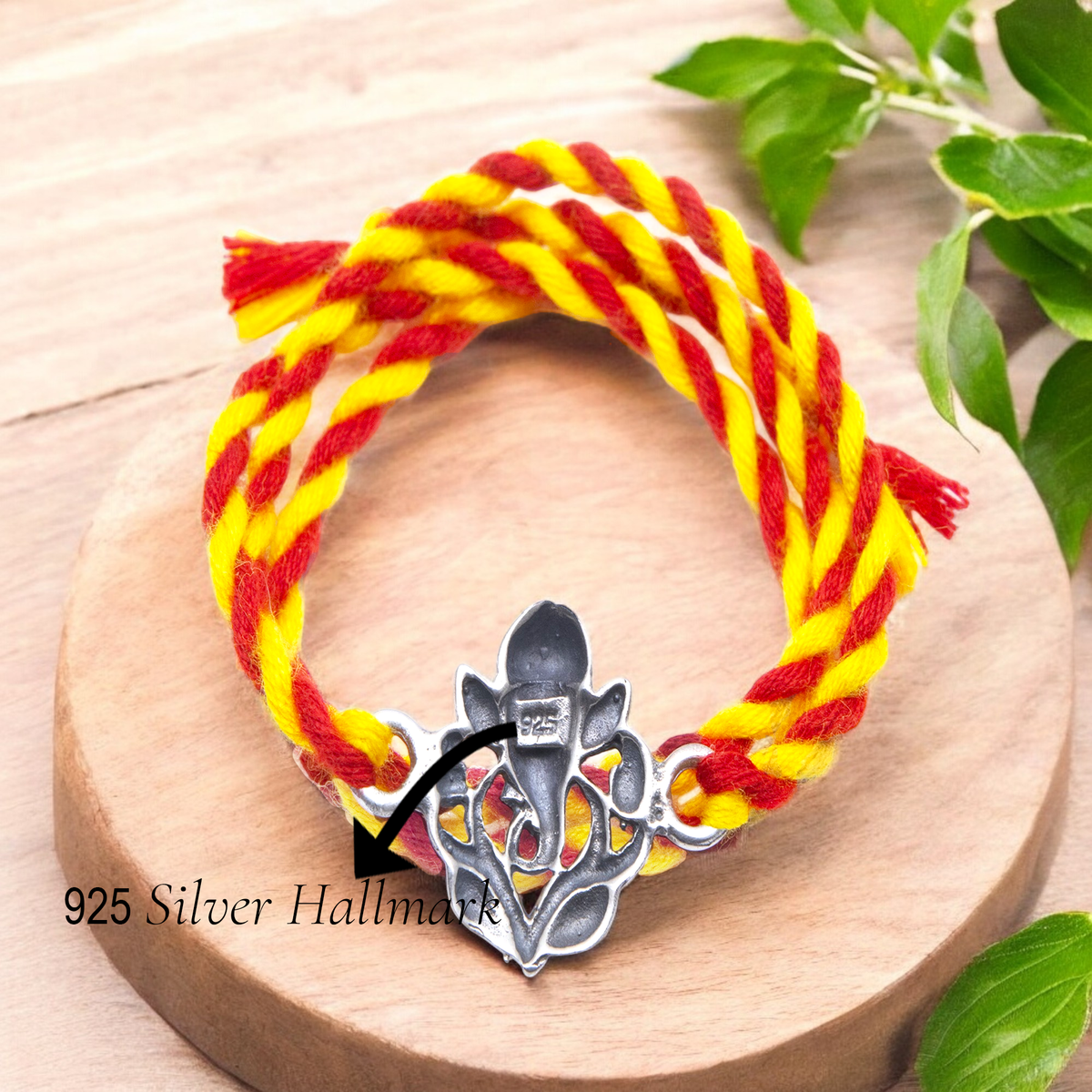 Shree Ganesha 925 Silver Rakhi for Brother