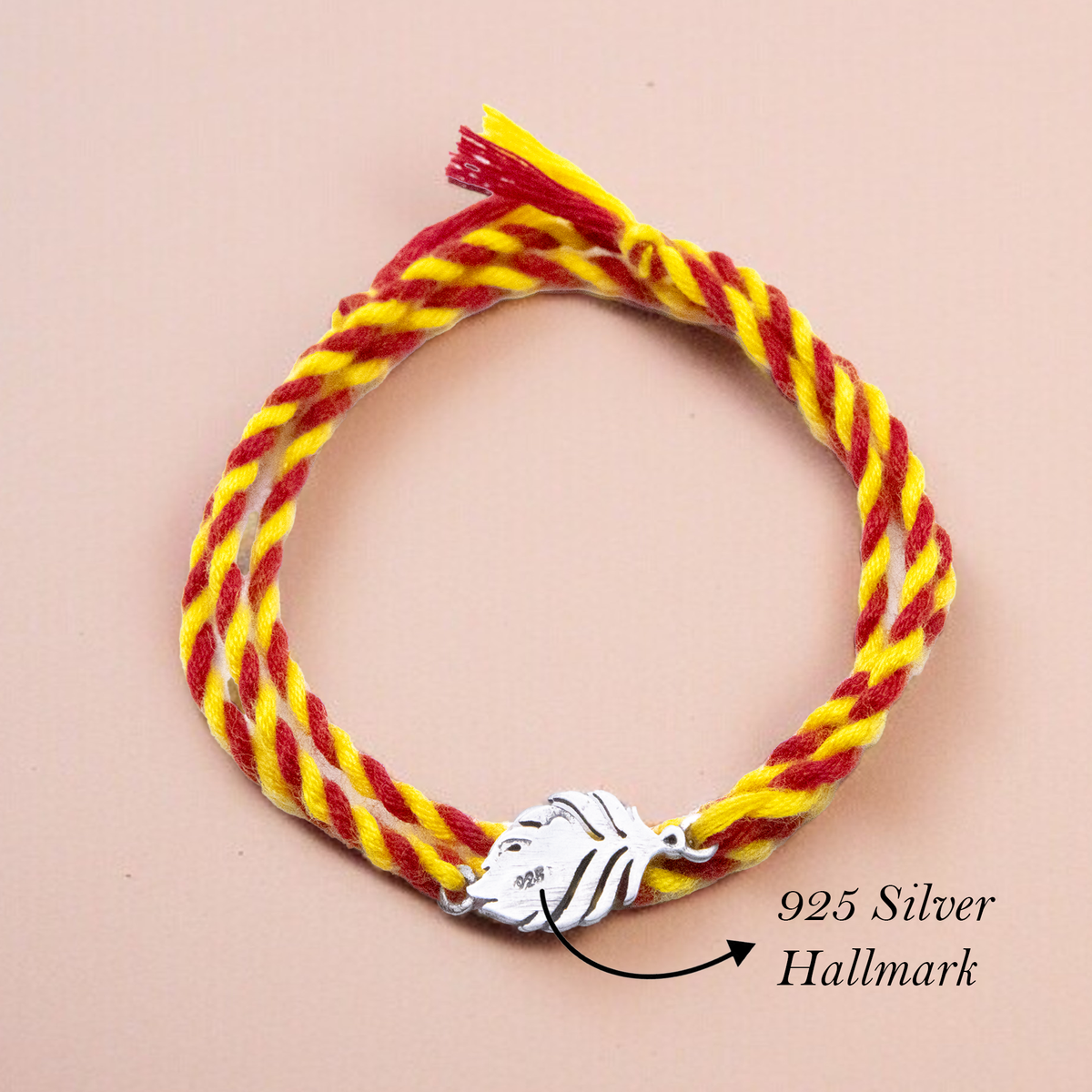 Krishna Feather 925 Silver Rakhi For Brother