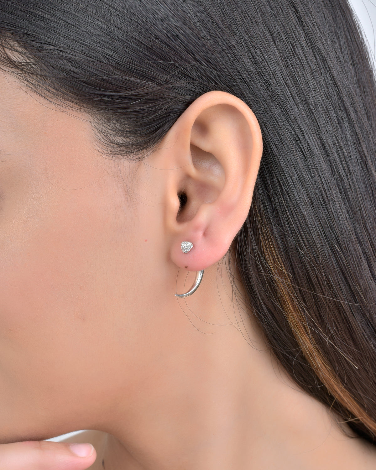 Designer Silver Ear studs Earrings 006