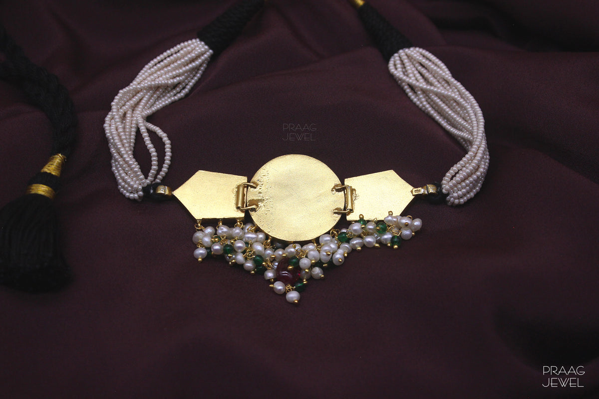 Kundan Choker Image | Silver Choker | kundan choker | Silver kundan choker | silver necklace |