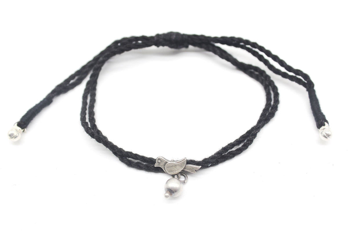 Silver Nazarbattu Anklet