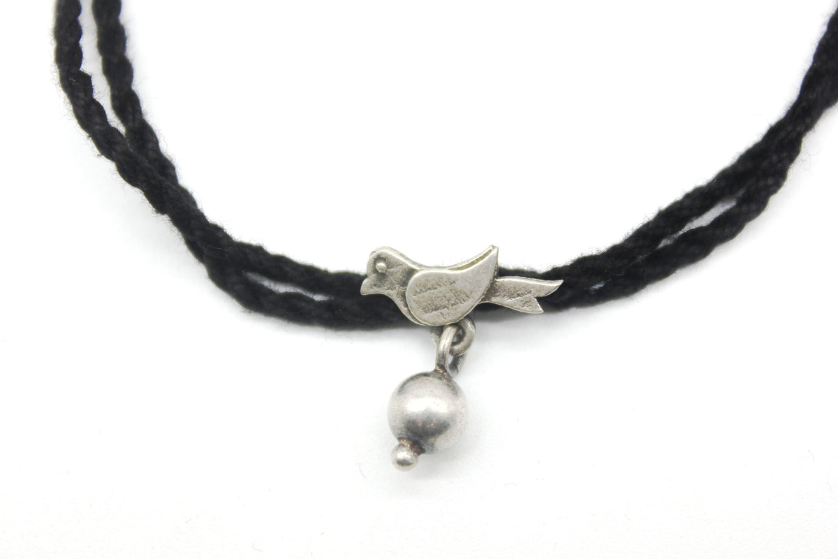 Silver Nazarbattu Anklet 