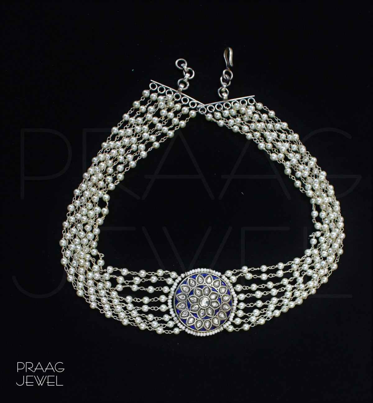 Silver Kundan Choker Necklace | Silver Kundan Earrings Image | Necklace Image | Necklace | Silver Necklace | Silver Pendant with Necklace | 925 Silver Necklace | Pure Silver Necklace