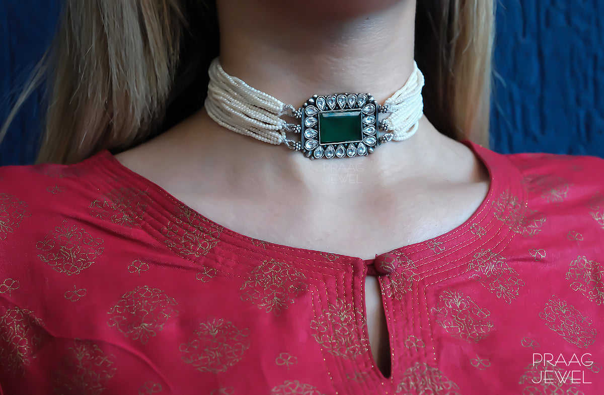 Silver Choker Necklace | Necklace Image | Necklace | Silver Necklace | Silver Pendant with Necklace | 925 Silver Necklace | Pure Silver Necklace