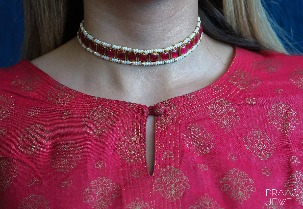 925 Silver Kundan Choker Image  | Necklace Image | Necklace | Silver Necklace | Silver Pendant with Necklace | 925 Silver Necklace | Pure Silver Necklace