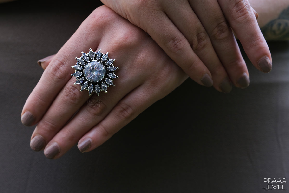 Silver RIng | Rings | Kundan Ring | Shiva Damru And Trisul Ring | Silver RIng Image | Silver ring | Silver ring image | Silver ring | 925 Ring  | Sterling Silver ring | Rings For girls 