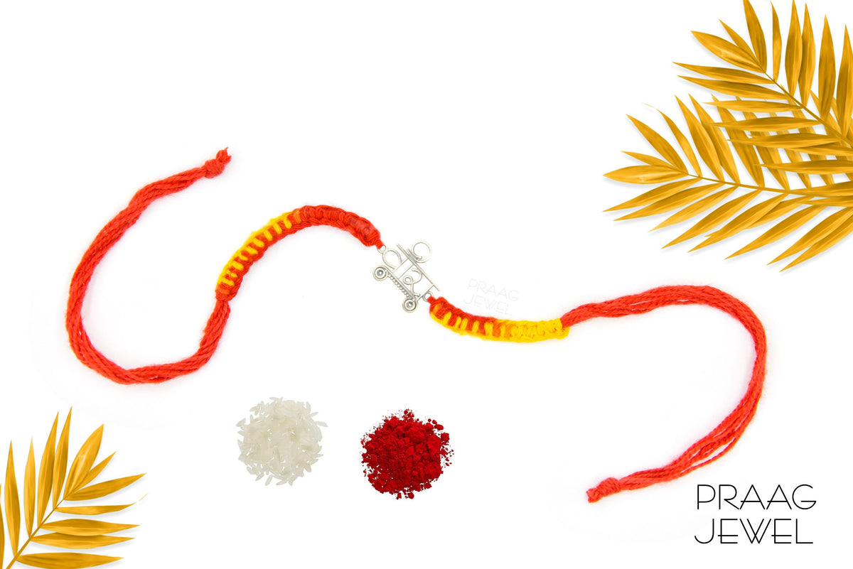 Silver Rakhi In 925 purity with oxidized polish