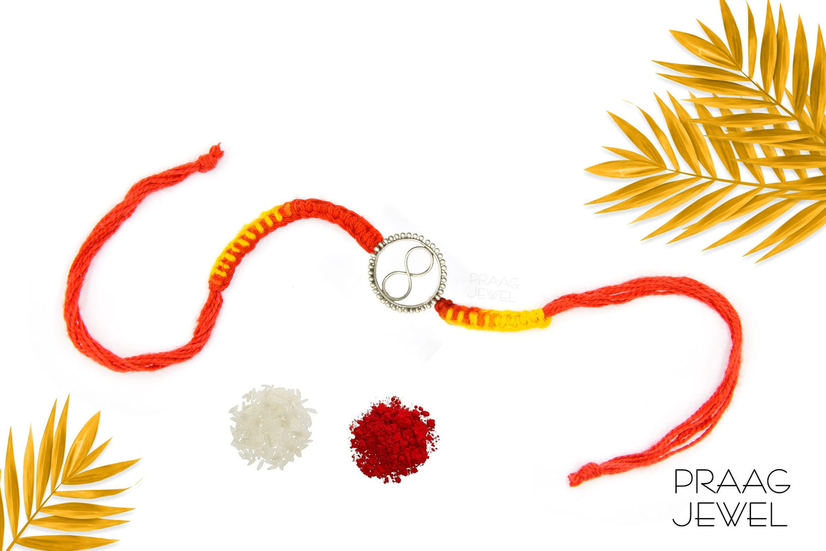 Silver Rakhi In 925 purity with oxidized polish
